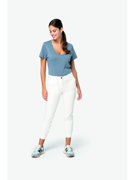 Pantalone chino donna in cotone personalizzato Native Spirit ecosostenibile