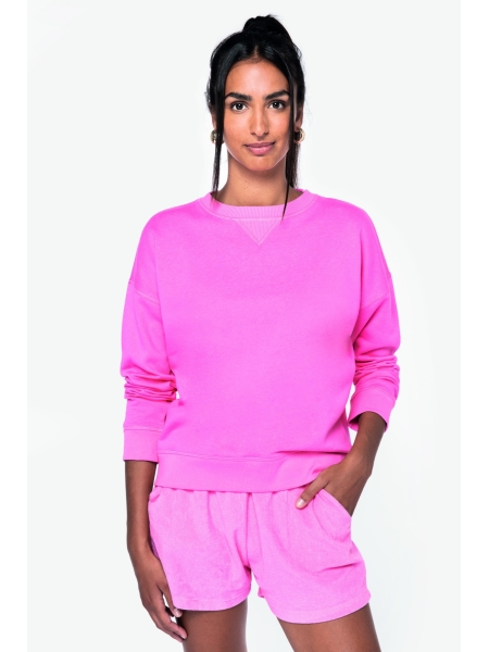 Felpa oversize donna personalizzata Native Spirit con spalle cascanti