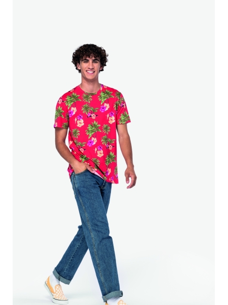 Maglietta da uomo personalizzata Native spirit con stampa tropicale