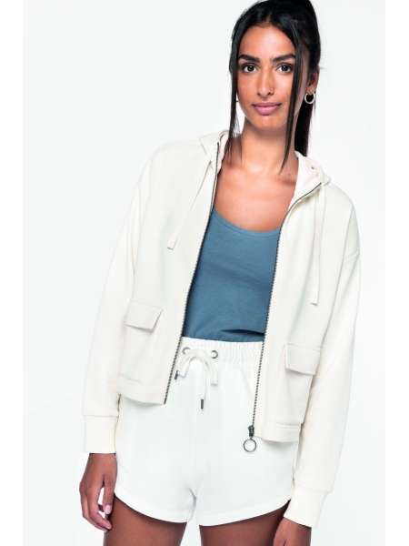 Felpa con zip donna personalizzata Native Spirit French Terry