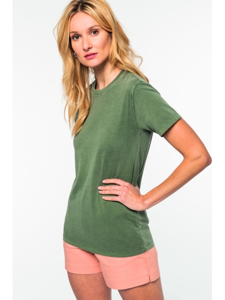 T shirt cotone donna personalizzata Native Spirit slavata