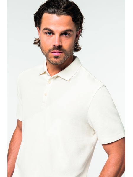 Polo 3 bottoni da uomo in maglia goffrata personalizzata Native Spirit
