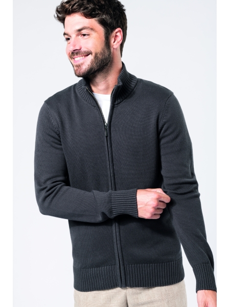 Cardigan full zip uomo personalizzabile Kariban