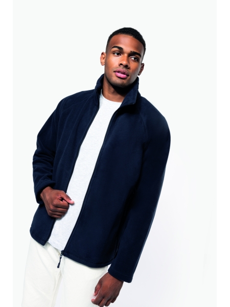 Micropile uomo zip intera personalizzato Kariban Raglan