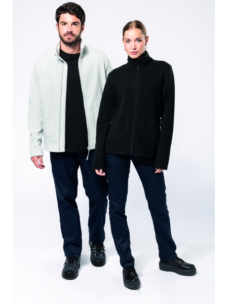 Giacca con zip unisex personalizzata Kariban in pile ecosostenibile