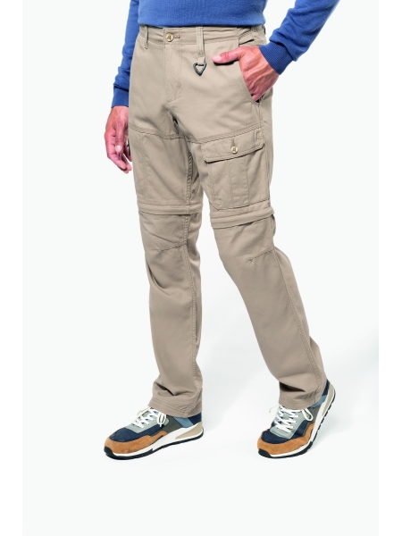 Pantaloni lavoro multitasche 2 in 1 da uomo personalizzati Kariban multitasche