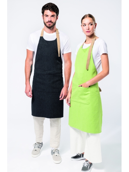 Grembiuli pettorina unisex personalizzati Kariban ecosostenibili