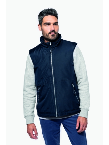 Gilet con zip uomo personalizzato Kariban in pile