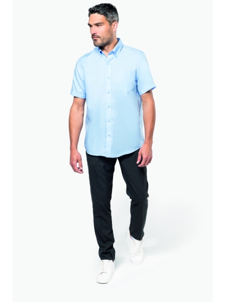 Camicie uomo manica corta personalizzate micro twill