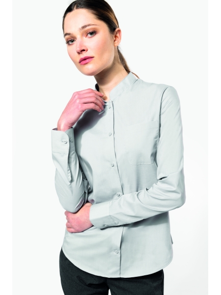 Camicia collo coreana donna da personalizzare Stampasi