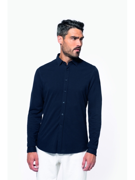 Camicie uomo ricamate da uomo Kariban piquè corporate