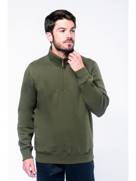 Felpa con mezza zip da uomo personalizzata Kariban Neck 300