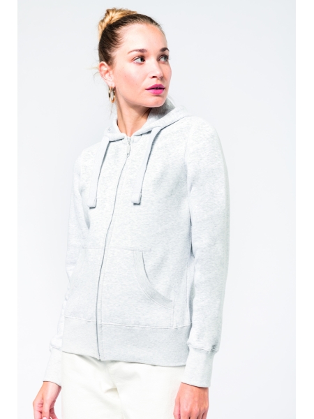 Felpa donna con stampa personalizzata Kariban full zip