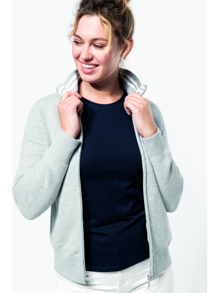 Felpa con colletto donna personalizzata Kariban full zip