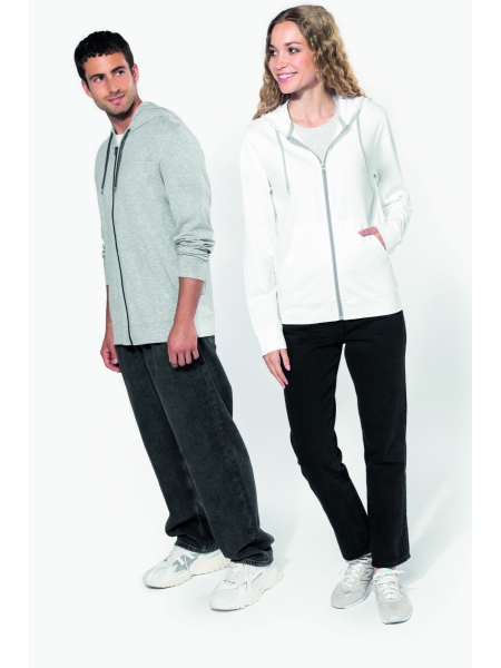 Felpa unisex Kariban in cotone con cappuccio