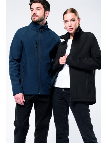 Giacca multitasche unisex personalizzata Kariban Softshell 3 strati