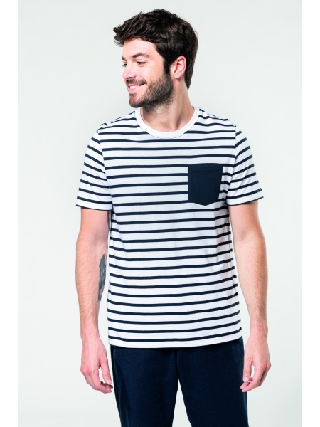 Magliette da marinaio a maniche corte personalizzate Kariban Sailing