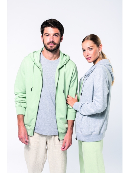 Felpa con zip lunga unisex non garzata Kariban