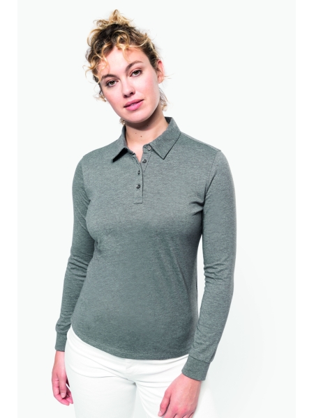Polo cotone pettinato da donna personalizzata Kariban jersey