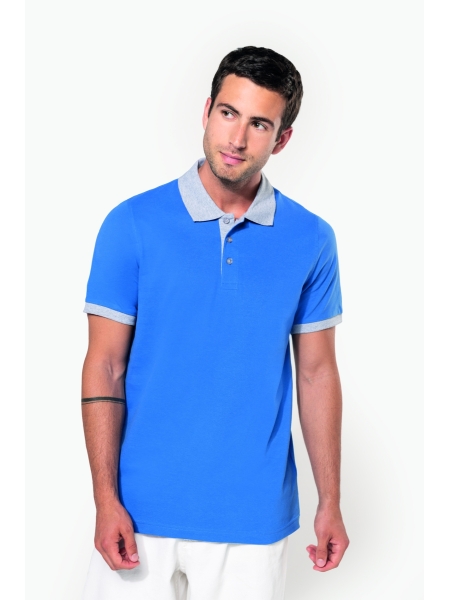 Polo bicolore personalizzate Kariban Baisc+