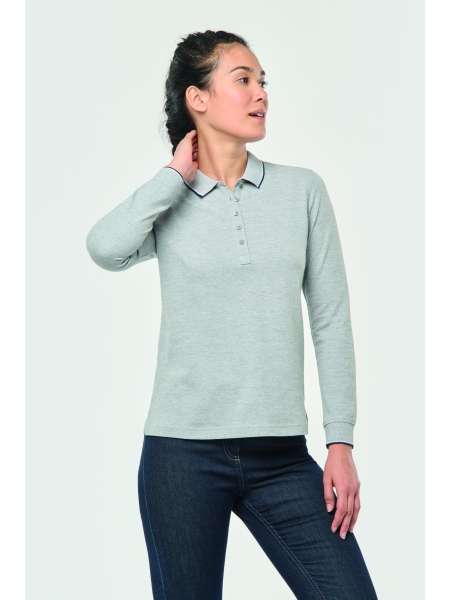 Polo cotone pettinato da donna personalizzata Kariban