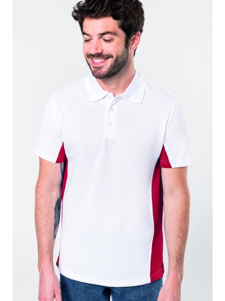 Polo da uomo personalizzato Kariban Piquè bicolor