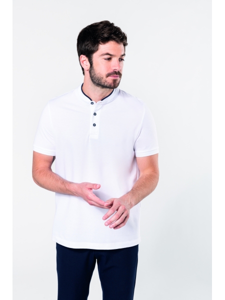 Polo da uomo personalizzata Kariban con collo alla coreana