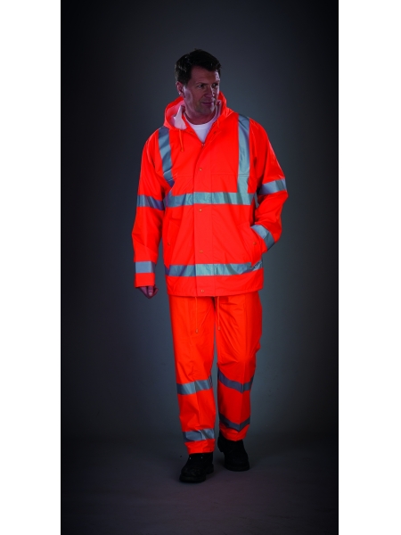 Pantaloni antipioggia da lavoro traspiranti Hi-Vis Soft Flex