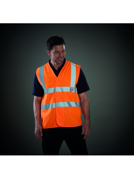 Gilet ignifugo ad alta visibilità da lavoro personalizzato Yoko