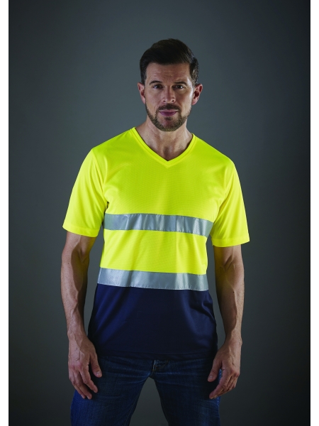 Maglietta alta visibilità personalizzata Yoko Fluo Super Light