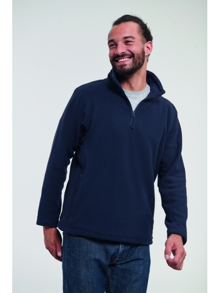 Pile uomo mezza zip personalizzato Russell Outdoor 1/4