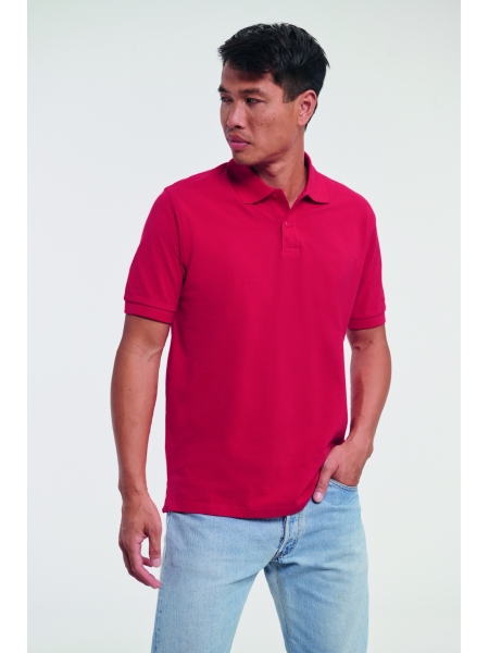 Polo Piqué classica da uomo personalizzata Russell