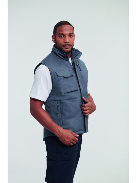 Gilet multitasche da lavoro personalizzato Russell
