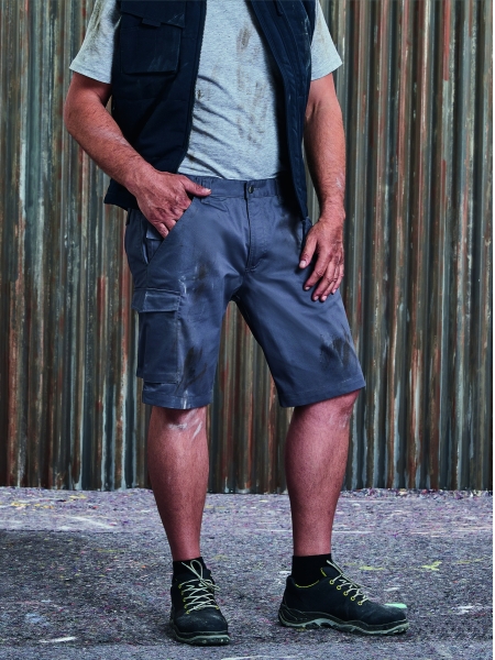 Pantaloncino da lavoro multitasche in twill personalizzato Russell