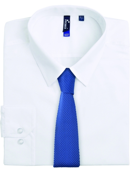 Cravatta con iniziali o logo personalizzati Premier Slim Knitted