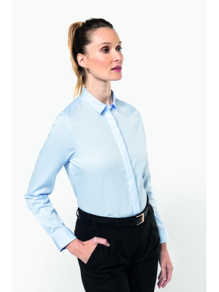 Camicie donna manica lunga Kariban Premium twill