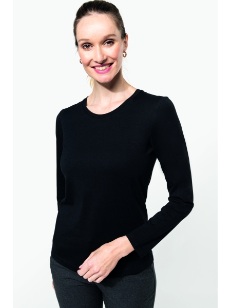 Magliette cotone manica lunga donna personalizzate Kariban Premium Supima®