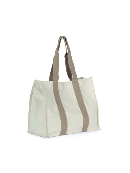 Shopper in cotone personalizzato Ki-mood Recycled Cotton a soffietto