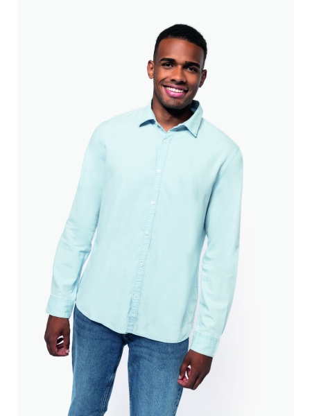 Camicia da uomo Kariban in cotone pettinato