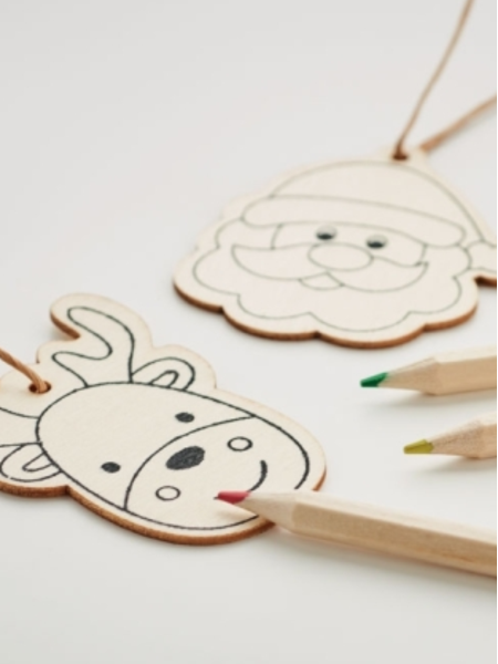 Set disegno natalizio in legno personalizzato Funcool