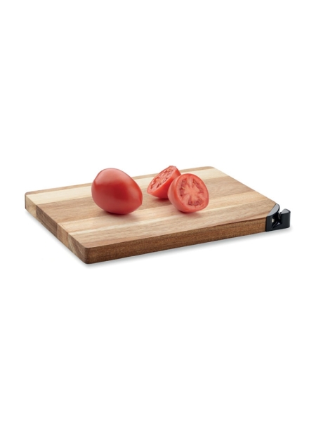 Tagliere in legno di acacia con affilalama