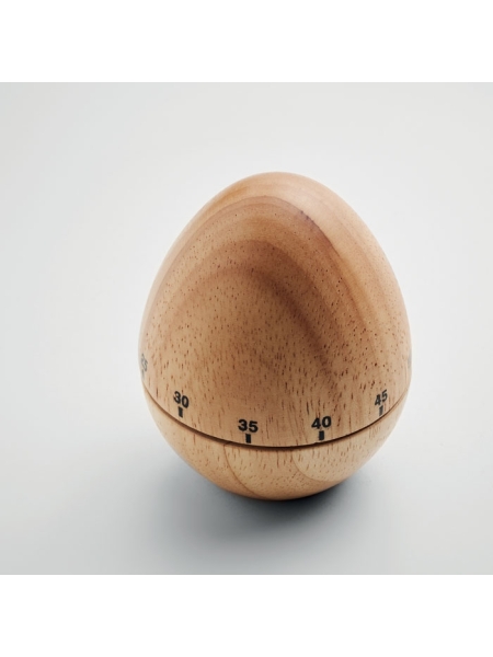 Timer a forma di uovo in legno
