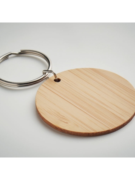 Portachiavi rotondo in bamboo