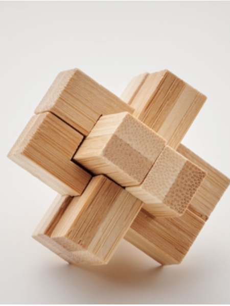 Puzzle rompicapo legno di bambù personalizzabile