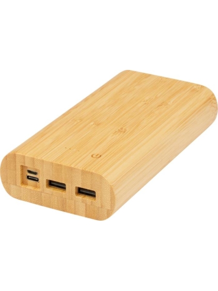 Power bank in bamboo personalizzato Tulda 20000 mAh