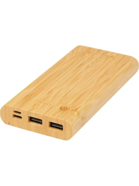 Power bank in bamboo personalizzato Tulda 10000 mAh