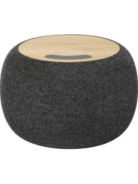 Altoparlante bluetooth con stazione di ricarica in bamboo e R-Pet personalizzato Ecofiber 3W