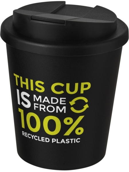 Bicchiere Americano® Espresso da 250 ml in materiale riciclato con coperchio a prova di perdita