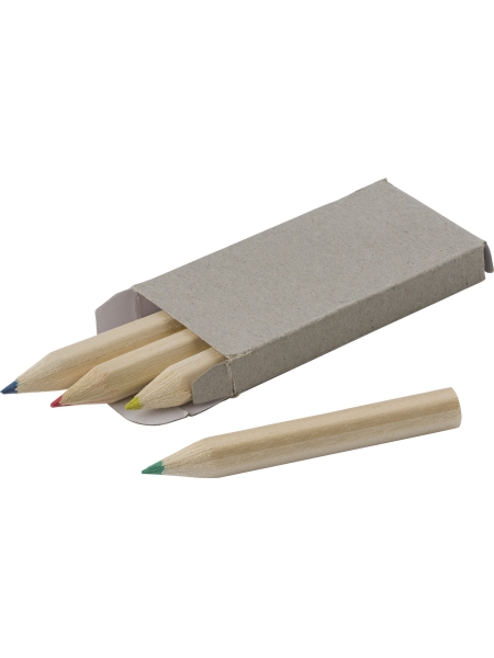 Set 4 mini matite in legno Kai