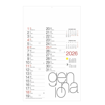 Calendario olandese personalizzato Design 28,8 x 47 cm